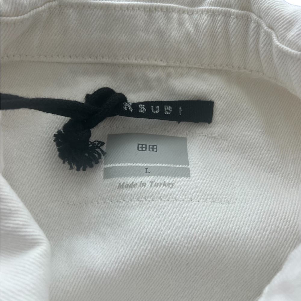 KSUBI | White Denim Jacket L - Picture 3 of 9